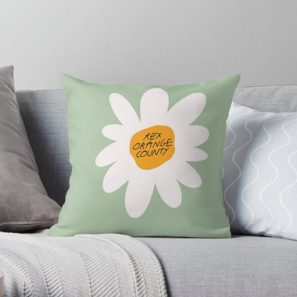 rex orange county who cares - FLOWER Throw Pillow RB2307 product Offical Rex Orange County Merch