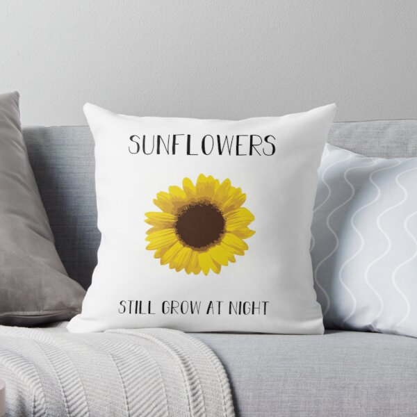 Sunflowers Still Grow at Night // Rex Orange County Throw Pillow RB2307 product Offical Rex Orange County Merch
